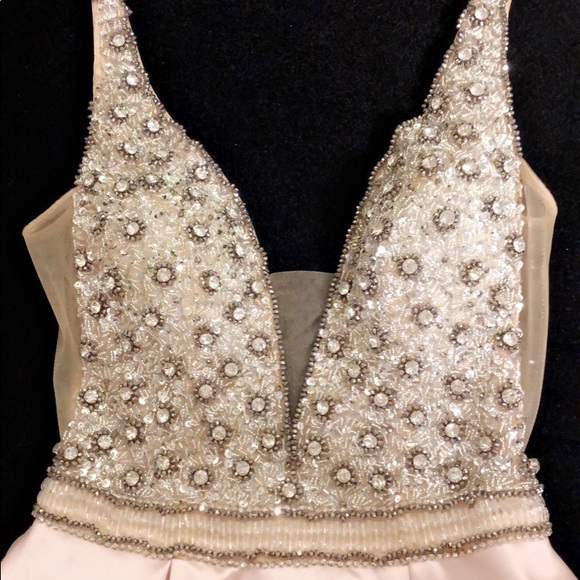Illusion Beaded Ball Gown - Picture 3 of 8